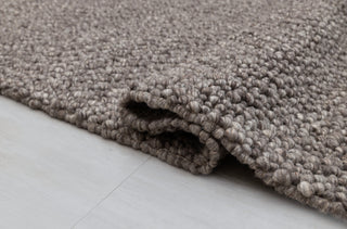 Chocolate Brown Grey Pebble Hand Woven High Quality Chunky Wool Felted Rug TN-80