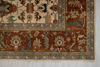 Beige Cream Rust Serapi Persian Retro High Quality Hand Knotted 100% Wool Rug, Rug