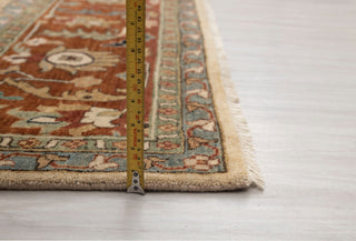 Beige Cream Rust Serapi Persian Retro High Quality Hand Knotted 100% Wool Rug, Rug
