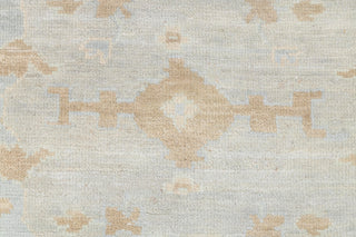 Silver Grey Blue Muted Neutral Look Modern Oushak Rug Premium Wool Hand Knotted Turkish Inspired, #1700