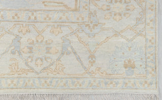 Silver Grey Blue Muted Neutral Look Modern Oushak Rug Premium Wool Hand Knotted Turkish Inspired, #1700
