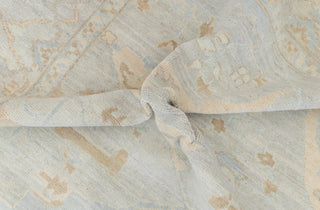 Silver Grey Blue Muted Neutral Look Modern Oushak Rug Premium Wool Hand Knotted Turkish Inspired, #1700