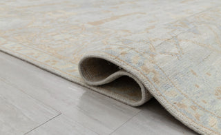 Silver Grey Blue Muted Neutral Look Modern Oushak Rug Premium Wool Hand Knotted Turkish Inspired, #1700