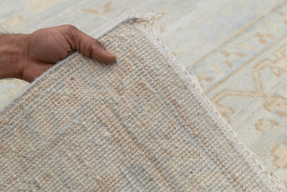 Silver Grey Blue Muted Neutral Look Modern Oushak Rug Premium Wool Hand Knotted Turkish Inspired, #1700