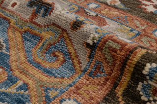 Gray Chocolate Brown Modern Serapi Heriz Style Rug 100% Handknotted Wool Rug