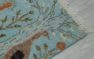 2.6x12 Runner Blue Birds Life Tree Hand Knotted High Quality #JC-5283