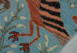 2.6x12 Runner Blue Birds Life Tree Hand Knotted High Quality #JC-5283