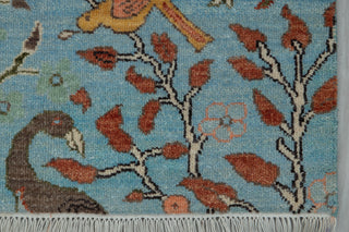 2.6x12 Runner Blue Birds Life Tree Hand Knotted High Quality #JC-5283