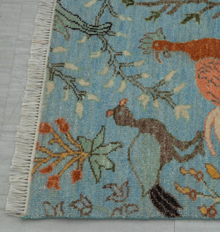 2.6x12 Runner Blue Birds Life Tree Hand Knotted High Quality #JC-5283