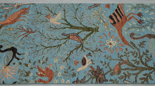 2.6x12 Runner Blue Birds Life Tree Hand Knotted High Quality #JC-5283