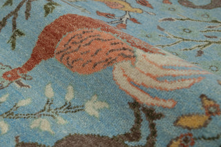 2.6x12 Runner Blue Birds Life Tree Hand Knotted High Quality #JC-5283