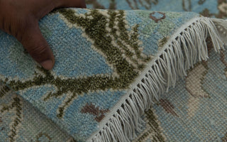 2.6x12 Runner Blue Birds Life Tree Hand Knotted High Quality #JC-5283