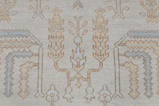 L.Grey Garden Pine Tree Of life Rug Modern Oushak Rug Premium Wool Hand Knotted Turkish Inspired, #2794