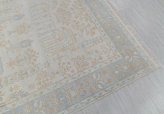 L.Grey Garden Pine Tree Of life Rug Modern Oushak Rug Premium Wool Hand Knotted Turkish Inspired, #2794