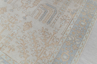 L.Grey Garden Pine Tree Of life Rug Modern Oushak Rug Premium Wool Hand Knotted Turkish Inspired, #2794