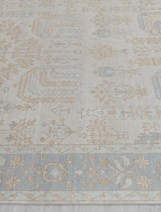 L.Grey Garden Pine Tree Of life Rug Modern Oushak Rug Premium Wool Hand Knotted Turkish Inspired, #2794