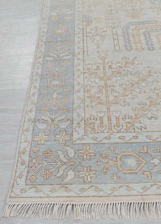 L.Grey Garden Pine Tree Of life Rug Modern Oushak Rug Premium Wool Hand Knotted Turkish Inspired, #2794