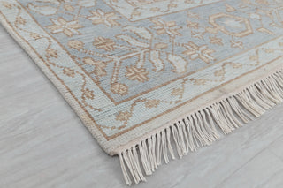 L.Grey Garden Pine Tree Of life Rug Modern Oushak Rug Premium Wool Hand Knotted Turkish Inspired, #2794
