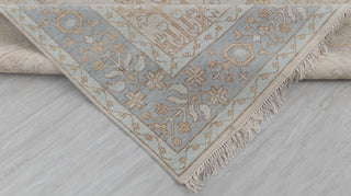 L.Grey Garden Pine Tree Of life Rug Modern Oushak Rug Premium Wool Hand Knotted Turkish Inspired, #2794