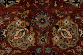 8x9 Red & Navy High Quality Traditional Handknotted Oriental Rug