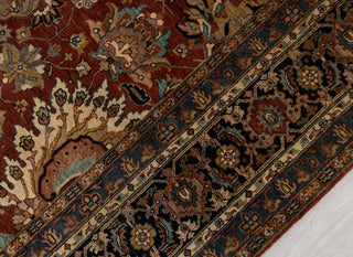 8x9 Red & Navy High Quality Traditional Handknotted Oriental Rug
