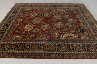 8x9 Red & Navy High Quality Traditional Handknotted Oriental Rug