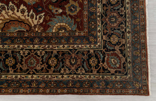 8x9 Red & Navy High Quality Traditional Handknotted Oriental Rug