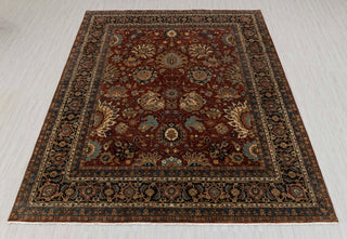 8x9 Red & Navy High Quality Traditional Handknotted Oriental Rug