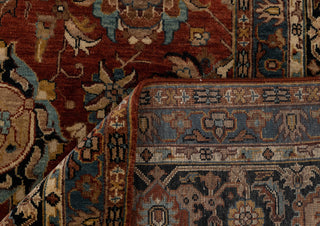 8x9 Red & Navy High Quality Traditional Handknotted Oriental Rug