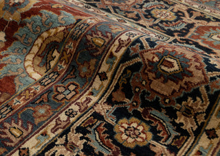 8x9 Red & Navy High Quality Traditional Handknotted Oriental Rug