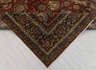 8x9 Red & Navy High Quality Traditional Handknotted Oriental Rug