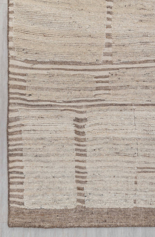 Moroccan Brown Ivory Inspired Rug Soft Wool Beni Ourain Berber Hand Knotted, No Wool Shedding, MRC-17,JC-4663