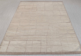 Moroccan Brown Ivory Inspired Rug Soft Wool Beni Ourain Berber Hand Knotted, No Wool Shedding, MRC-17,JC-4663