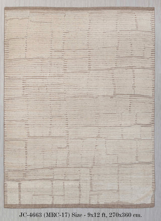 Moroccan Brown Ivory Inspired Rug Soft Wool Beni Ourain Berber Hand Knotted, No Wool Shedding, MRC-17,JC-4663