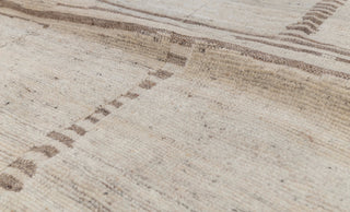 Moroccan Brown Ivory Inspired Rug Soft Wool Beni Ourain Berber Hand Knotted, No Wool Shedding, MRC-17,JC-4663