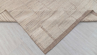 Moroccan Brown Ivory Inspired Rug Soft Wool Beni Ourain Berber Hand Knotted, No Wool Shedding, MRC-17,JC-4663