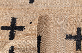 Natural Jute Black High Quality Hand Woven Premium Quality Boho Style Rug, Moroccan Nordic Scandinavian Decor Inspired- AD-4