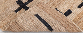 Natural Jute Black High Quality Hand Woven Premium Quality Boho Style Rug, Moroccan Nordic Scandinavian Decor Inspired- AD-4