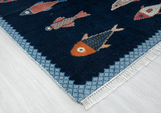 Marina Hand Knotted Fish Pattern Wool Rug