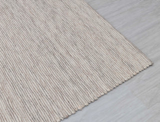 Cream Charcoal Grey High Quality Wool Felted Nordic Solid Style Flatweave Rug Customize in any size...TN-88