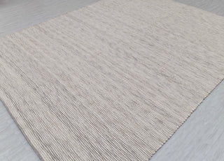 Cream Charcoal Grey High Quality Wool Felted Nordic Solid Style Flatweave Rug Customize in any size...TN-88