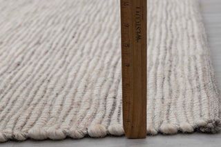 Cream Charcoal Grey High Quality Wool Felted Nordic Solid Style Flatweave Rug Customize in any size...TN-88