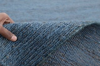 Blue Braided Jute High Quality Hand Woven Natural Premium Rug, CUSTOMIZE in any size.....CK-9