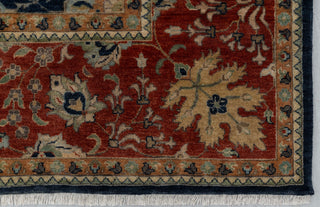 Navy Red Antique Kerman Sickle Leaf Classic Persian Reproduction High Quality Hand Knotted 100% Wool Rug,G-3734