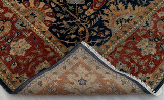 Navy Red Antique Kerman Sickle Leaf Classic Persian Reproduction High Quality Hand Knotted 100% Wool Rug,G-3734