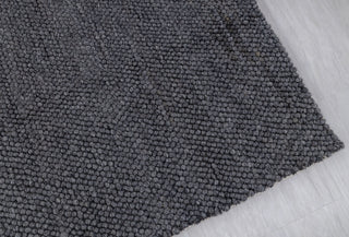 Charcoal Gray High Quality Chunky Wool Felted Nordic scandinavian Modern Design Hand Woven Wool Flatweave Rug, Customize in any size...Tn-66