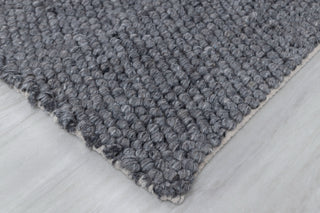 Charcoal Gray High Quality Chunky Wool Felted Nordic scandinavian Modern Design Hand Woven Wool Flatweave Rug, Customize in any size...Tn-66