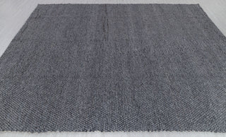 Charcoal Gray High Quality Chunky Wool Felted Nordic scandinavian Modern Design Hand Woven Wool Flatweave Rug, Customize in any size...Tn-66