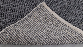 Charcoal Gray High Quality Chunky Wool Felted Nordic scandinavian Modern Design Hand Woven Wool Flatweave Rug, Customize in any size...Tn-66
