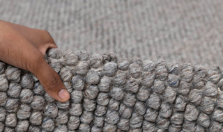 Gray Brown High Quality Chunky Wool Felted Nordic scandinavian Modern Design Hand Woven Wool Flatweave Rug, Customize in any size...Tn-72